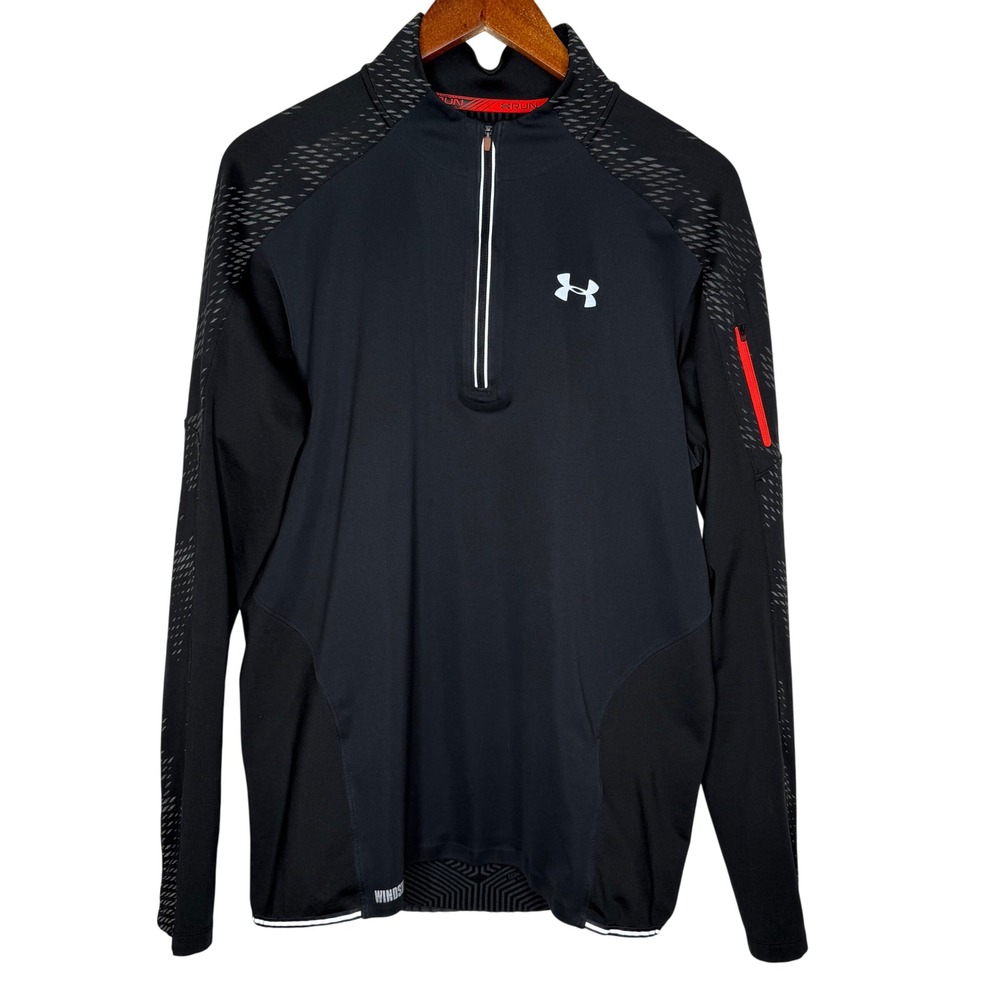 Under Armour ColdGear Windstopper Fitted 1/4 Zip Pullover Top Mens Sz M